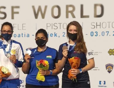 India Won Gold Medal in 25m Pistol Women at ISSF World Cup Rifle/Pistol/Shotgun in Osijek, Croatia