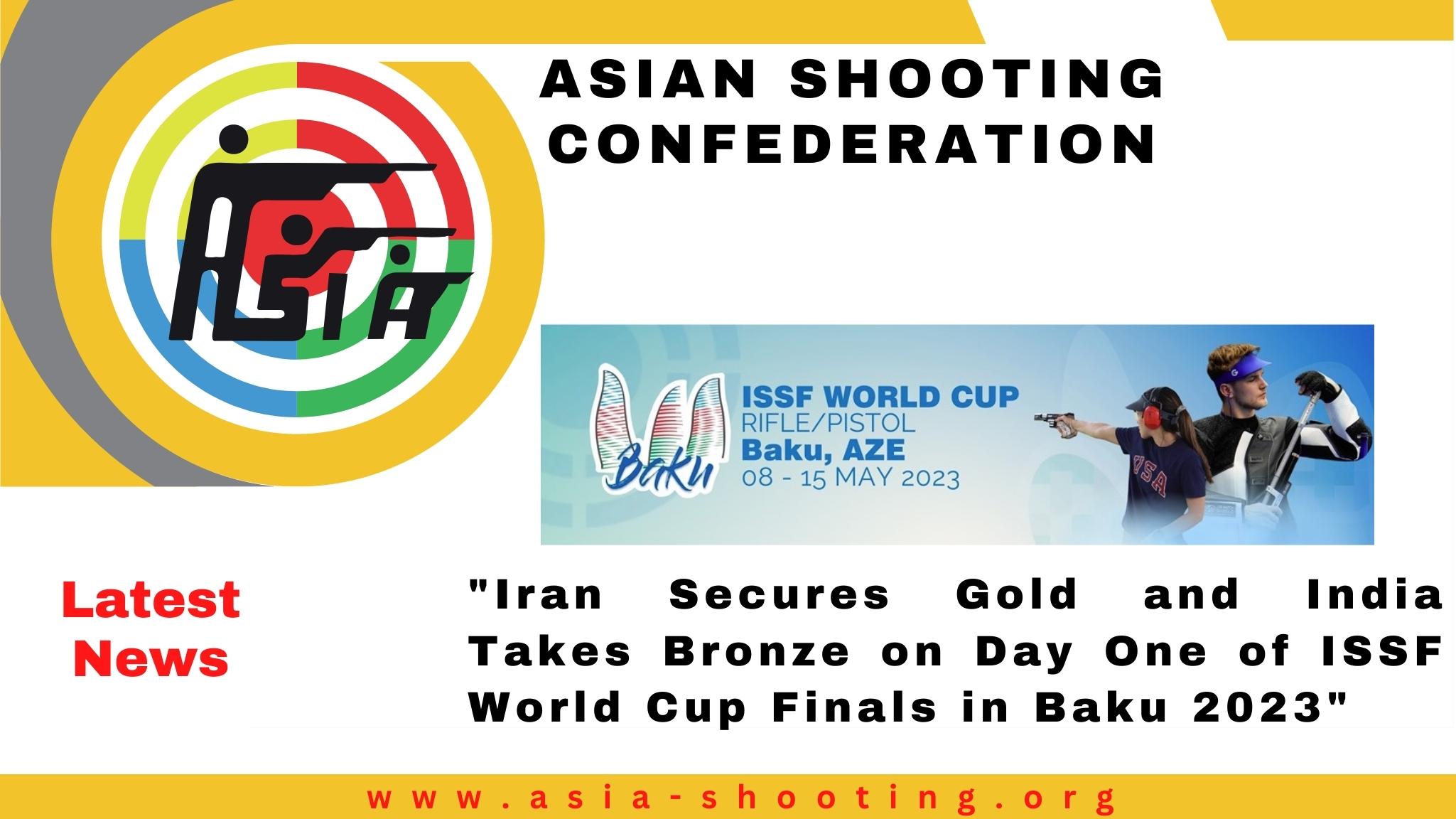 Iran Secures Gold and India Takes Bronze on Day One of ISSF World Cup