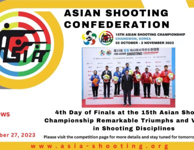 4th Day of Finals at the 15th Asian Shooting Championship Remarkable Triumphs and Victories in Shooting Disciplines