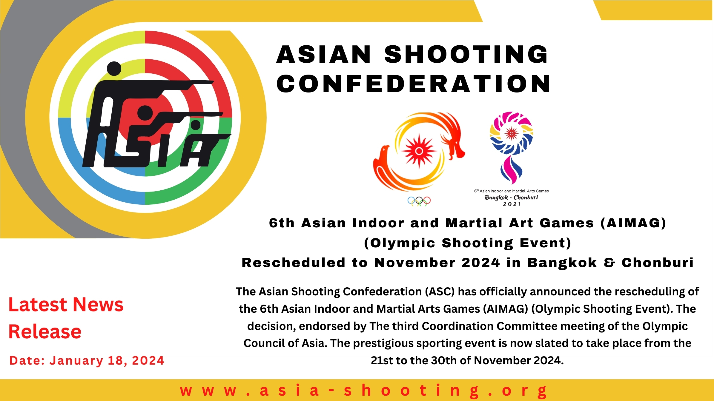 6th Asian Indoor and Martial Art Games (AIMAG) (Olympic Shooting Event