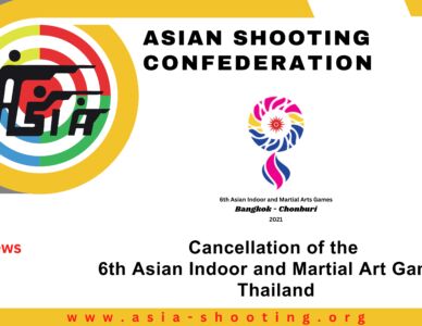 Cancellation of the 6th Asian Indoor & Martial Arts Games Thailand