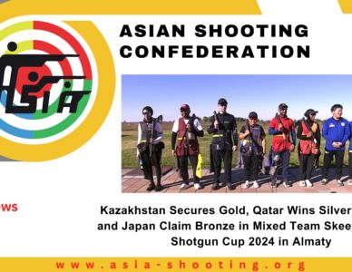 Kazakhstan Secures Gold, Qatar Wins Silver, Bahrain and Japan Claim Bronze in Mixed Team Skeet at Asian Shotgun Cup 2024 in Almaty