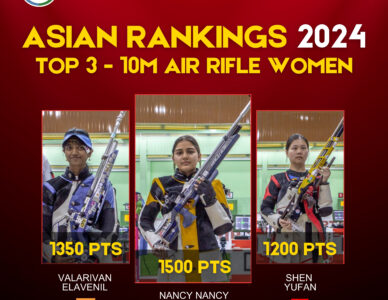 Asian Rankings 2024 Top 3 in 10m Air Rifle Women